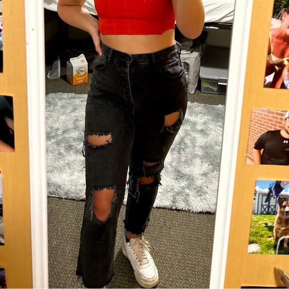 PACSUN Black Ripped Jeans - Picture 1 of 1